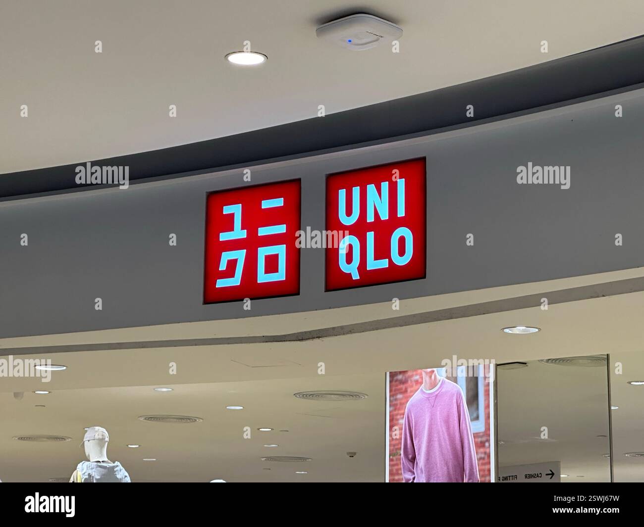 Bangkok, Thailand - Jan 2, 2024. Uniqlo clothing store - Smartphone Captured Stock Image