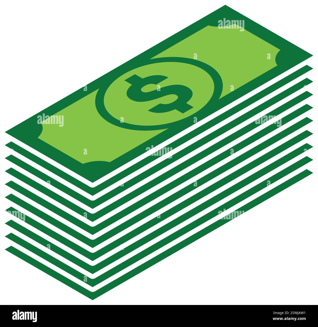 simple stack pile of bank currency money dollar notes 3d isometric icon ...