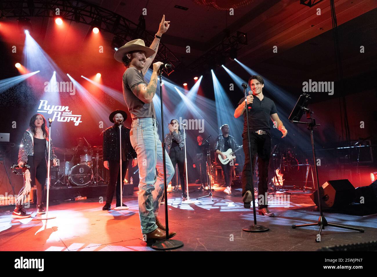 Rory John Zak, left, and Ryan Follesé of Ryan and Rory perform at the ...