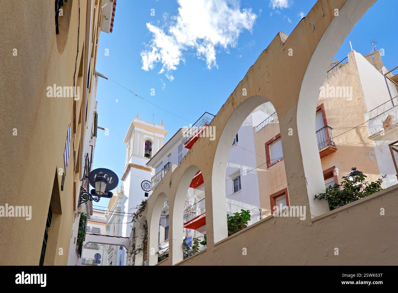 Benidorm Old Town Street Benidorm Is Spanish Resort With Developed Benidorm Old Town Street Benidorm Is Spanish Resort With Developed