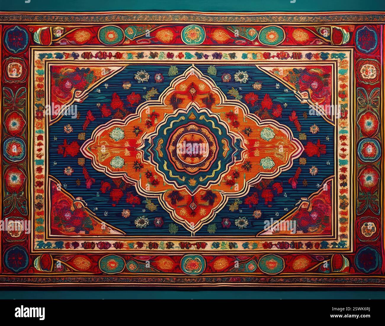 A vibrant display of Nowruz, featuring traditional Persian art and ...