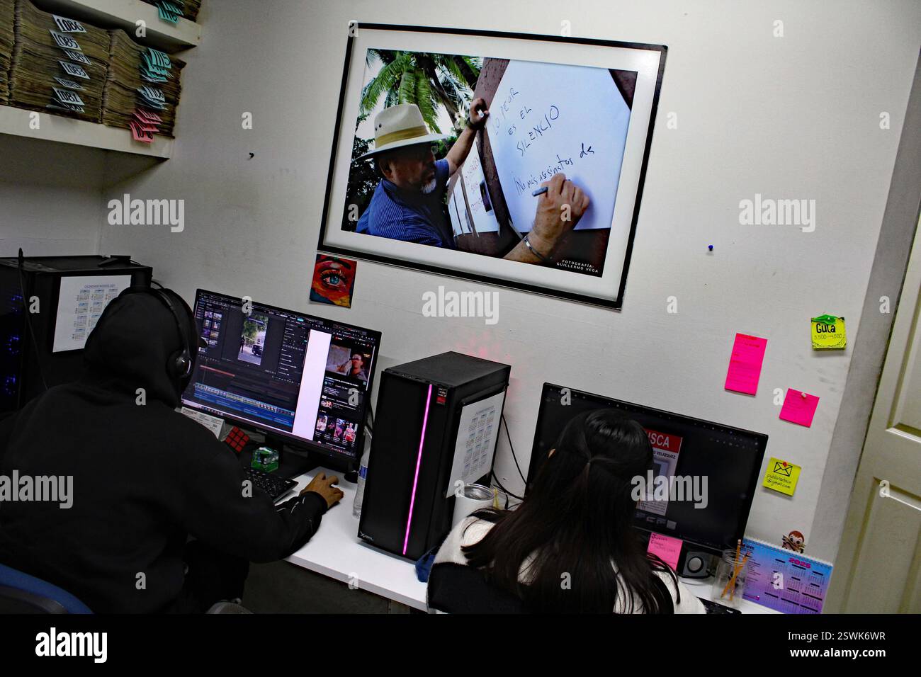 Office Infighting January 13 2025 - At the headquarters of the magazine Riodoce. Founding ...