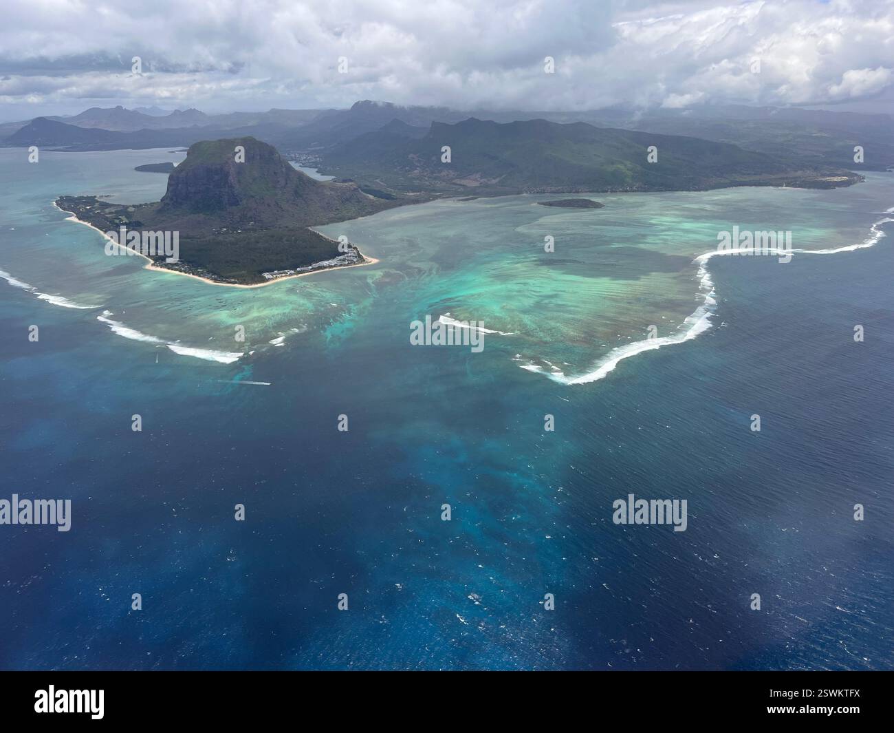 Mauritius Underwater Waterfall - Smartphone Captured Stock Image