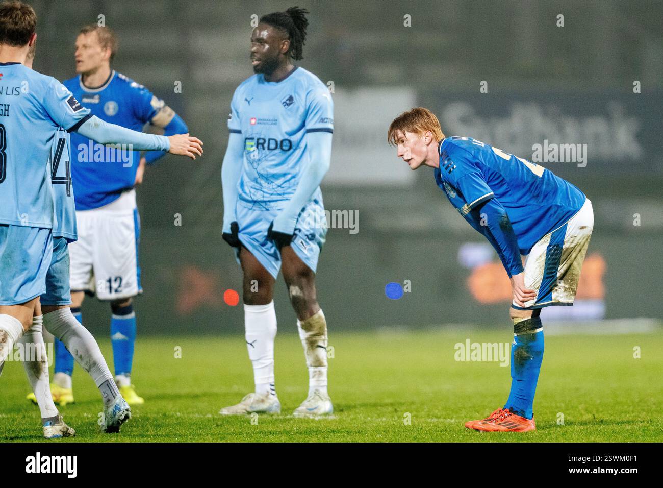 Lyngby Boldklub's Peter Langhoff and Randers FC's Florian Danho after ...