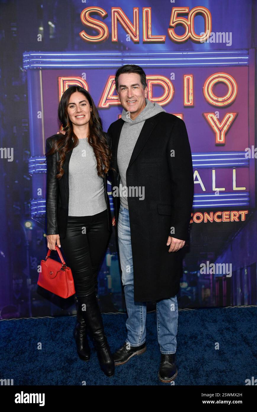 Kasia Kay, left, and Rob Riggle attend the SNL50: The Homecoming ...