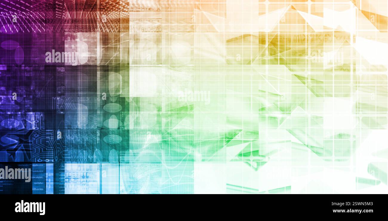 Futuristic Technology Background And Visual Data Of The Future Stock ...