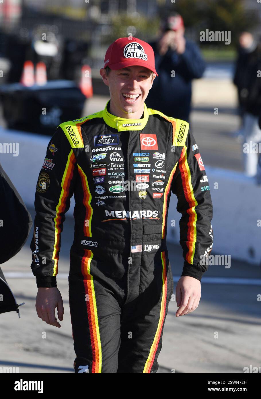 ATLANTA, GA - FEBRUARY 21: Brandon Jones (#20 Joe Gibbs Racing Menards ...