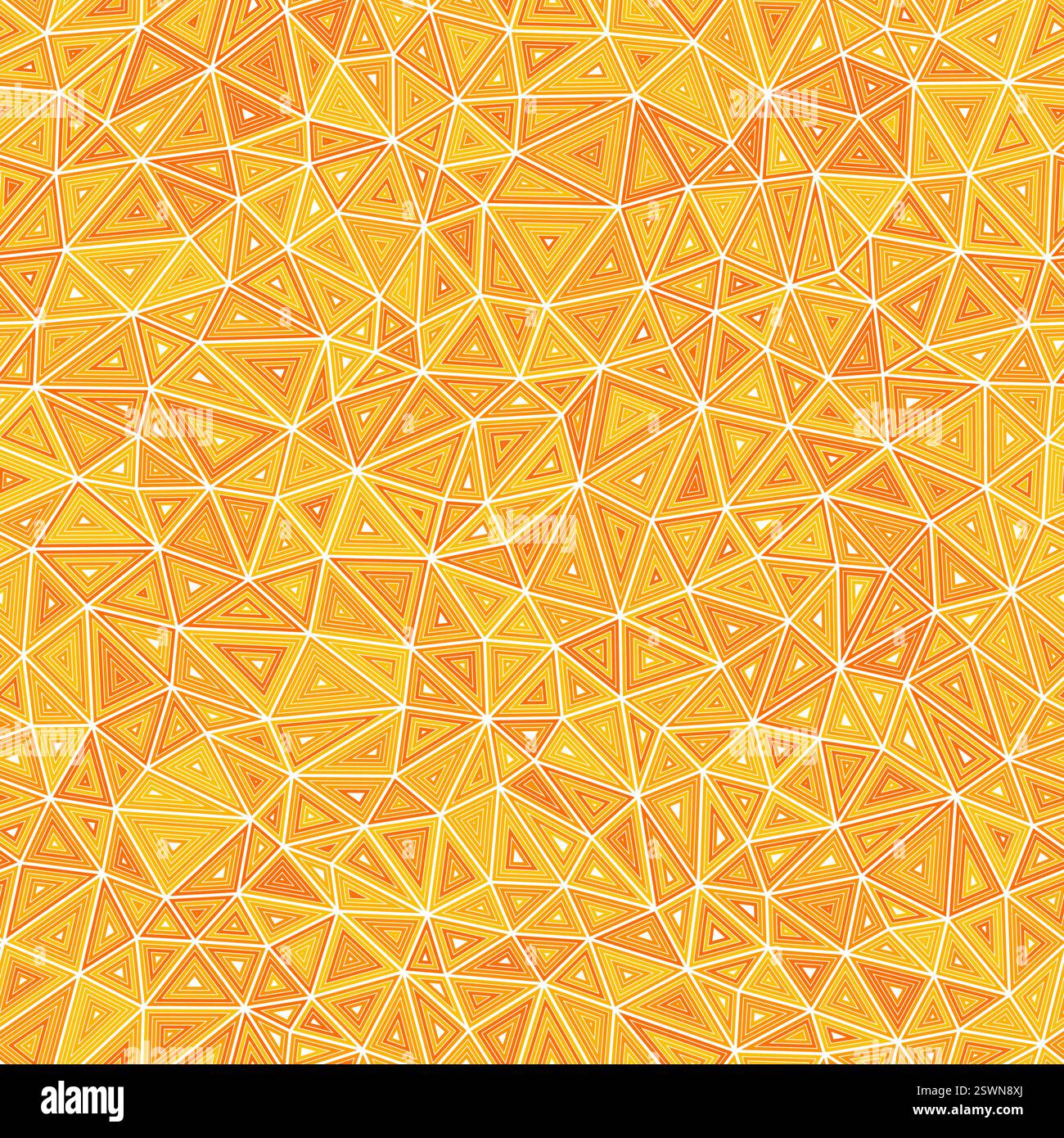 Tileable abstract background. Multiple repeated inner triangles. Compact triangles size. Monotone colored style. Seamless pattern. Stock Vector