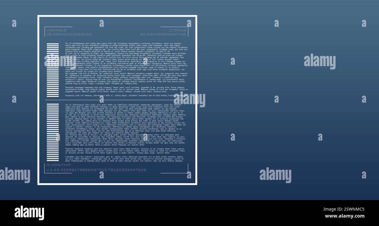 Image of digital data processing over blue background Stock Photo
