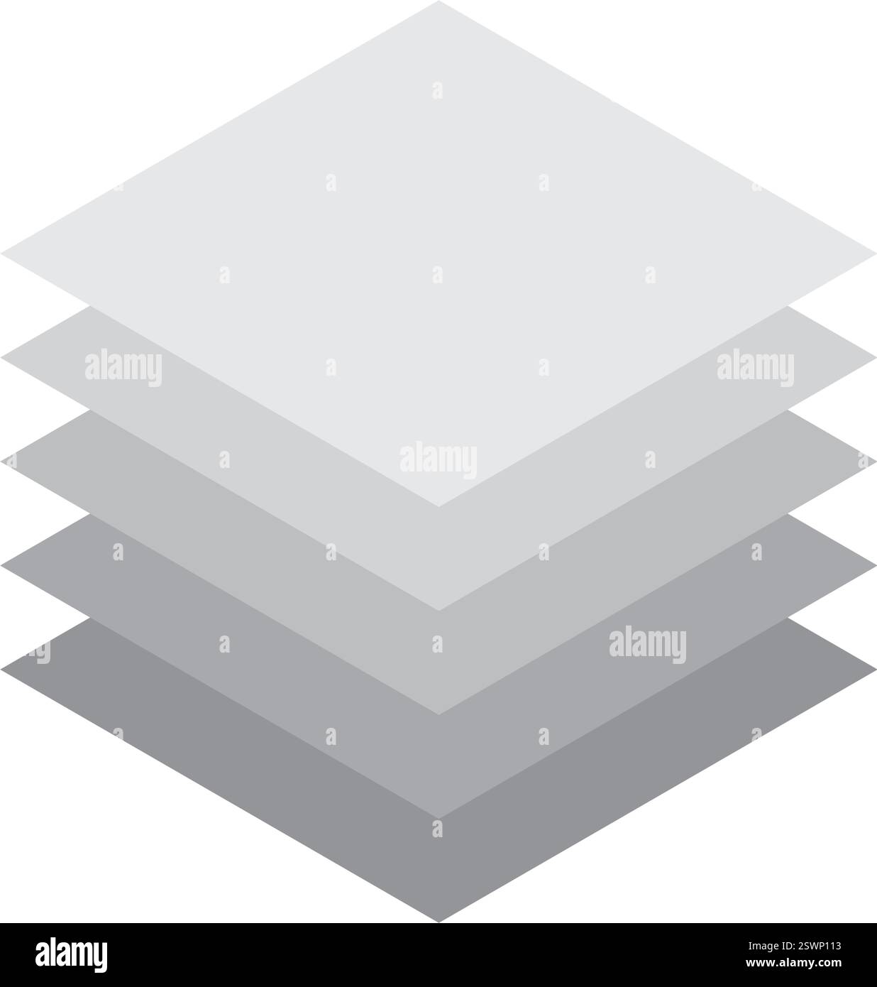 Layers icon symbol set basic simple flat design Stock Vector