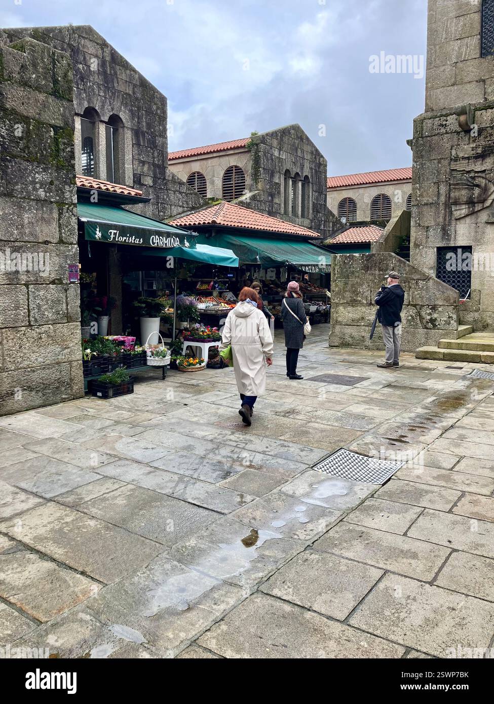 Mercado de Abastos. Santiago de Compostela, Galicia, Spain - Smartphone Captured Stock Image