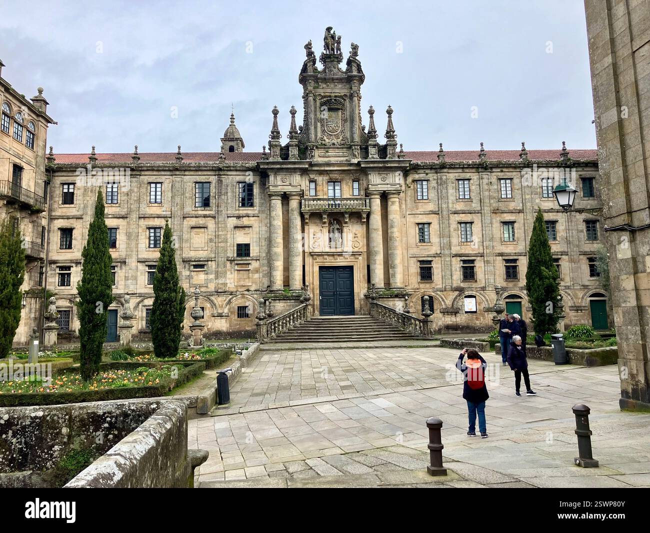 Mosteiro de San Martiño Pinario, Praza da Inmaculada, Santiago de Compostela, Galicia, Spain - Smartphone Captured Stock Image