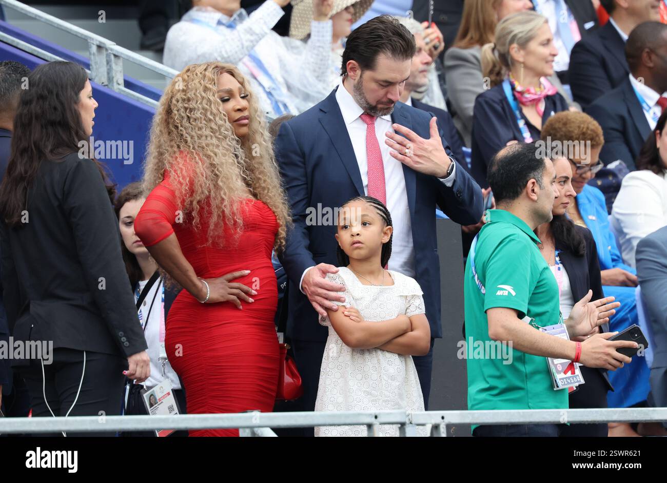July 26th, 2024 Paris, France Serena Williams, her husband Alexis