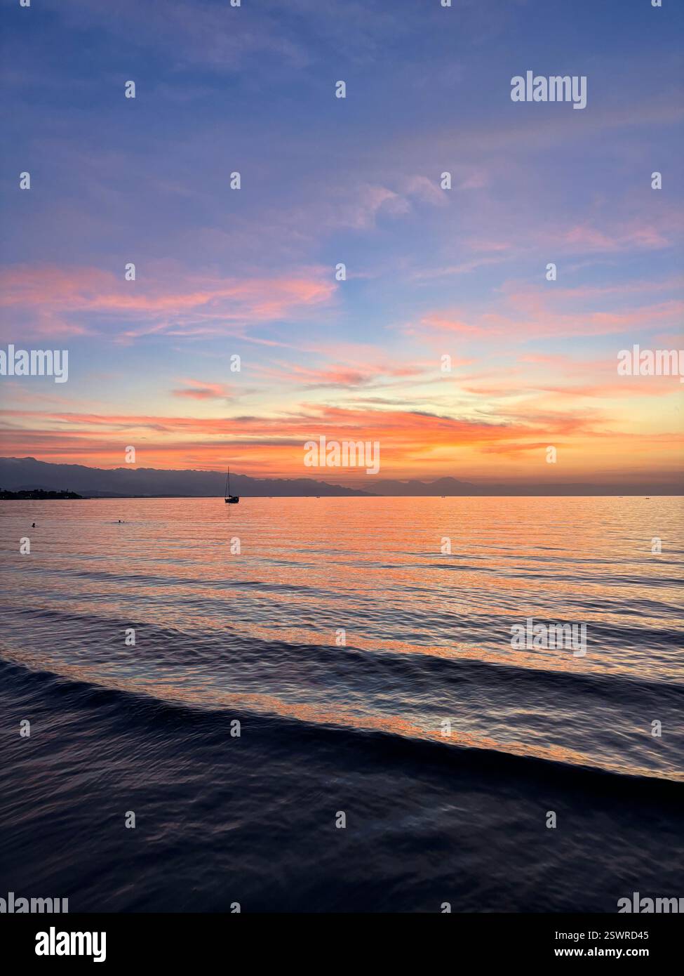 Golden Sunset Over the Ocean in Bali – A Breathtaking View Stock Photo ...
