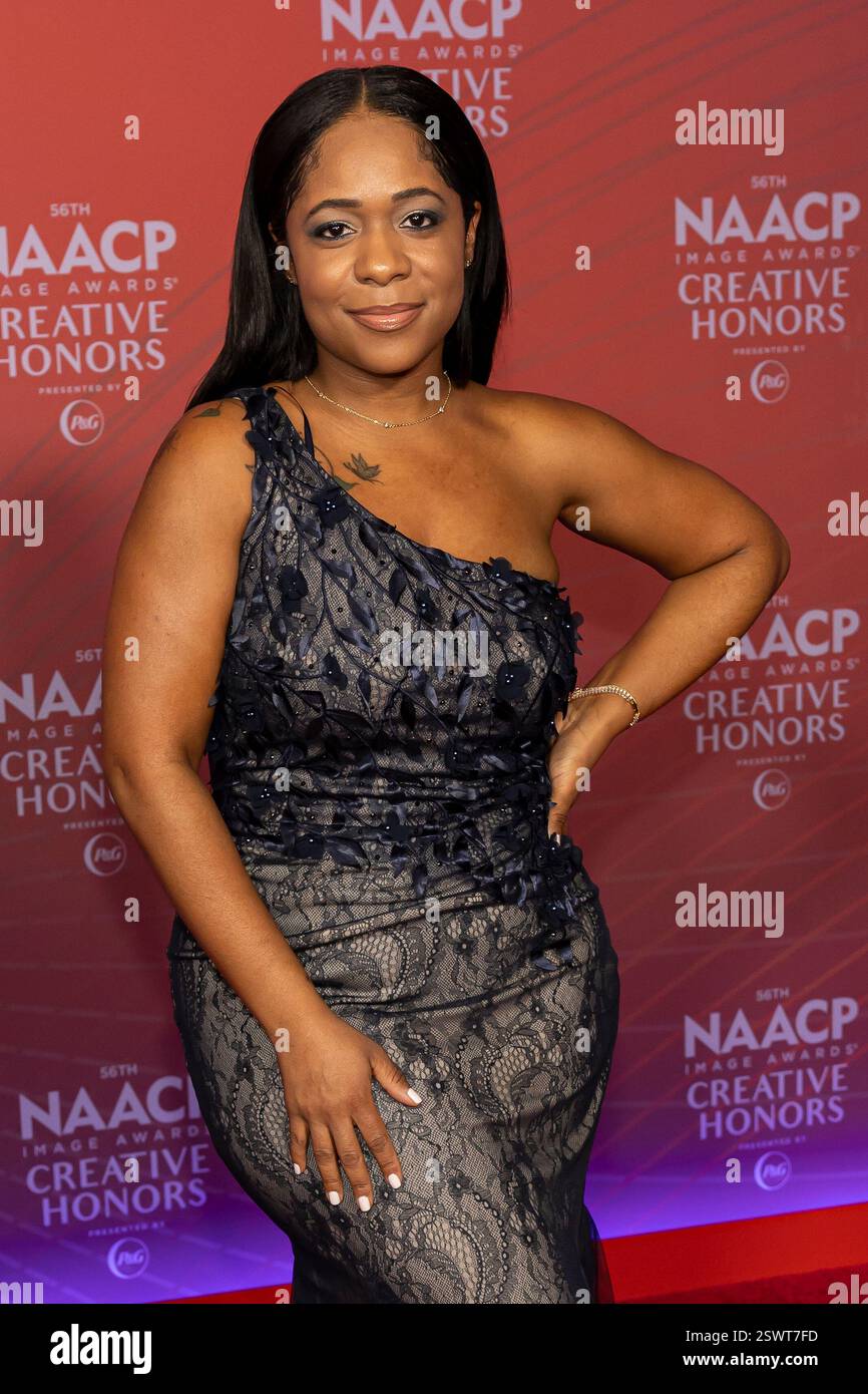 Los Angeles, USA. 21st Feb, 2025. Myka Burley attends the arrivals of ...