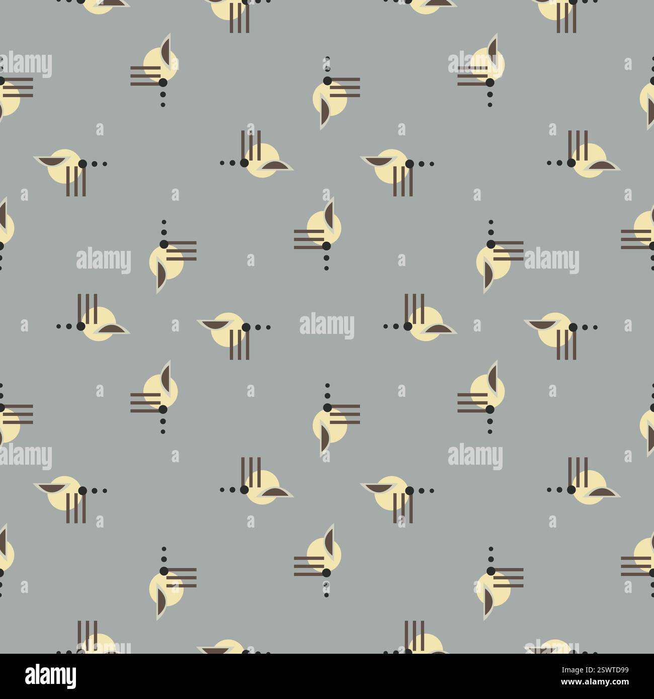 Textile motif seamless pattern. Abstract line shape geometric motif basic pattern continuous background. Man shirt all over print block.  Stock Vector