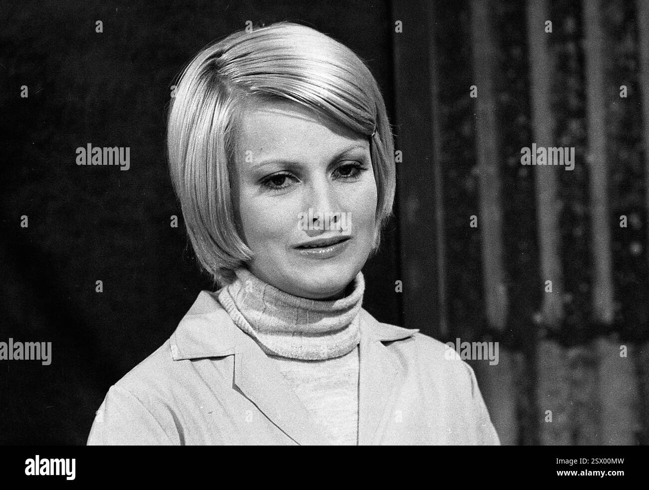Argentine actress Marta González during a TV soap opera recording ...