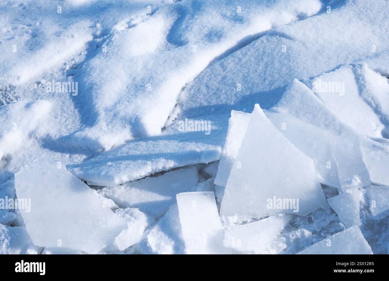 Fine snow texture, winter background Stock Photo