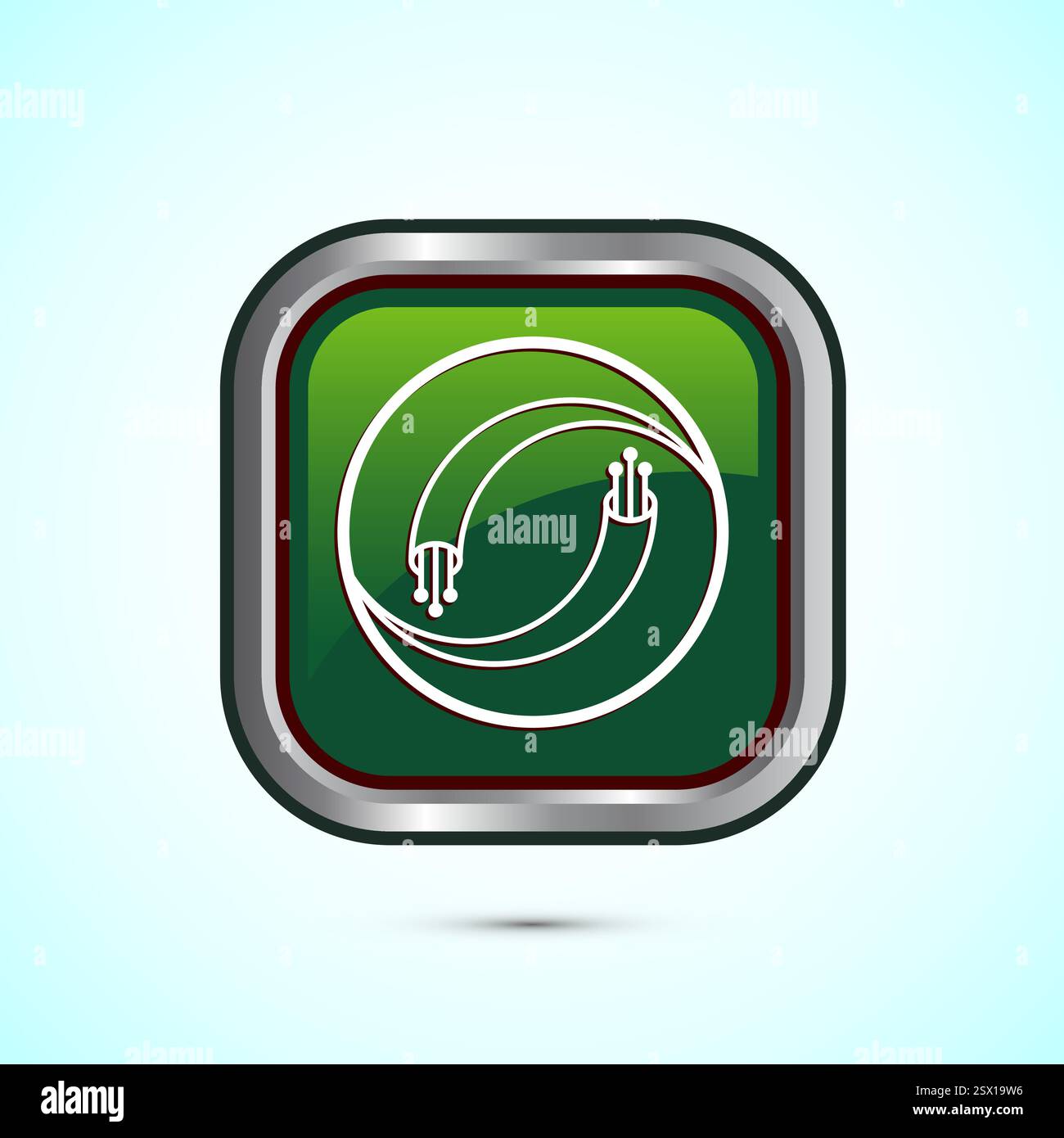 Fiber optic cable icon design illustration. Electric wire sign, digital ...