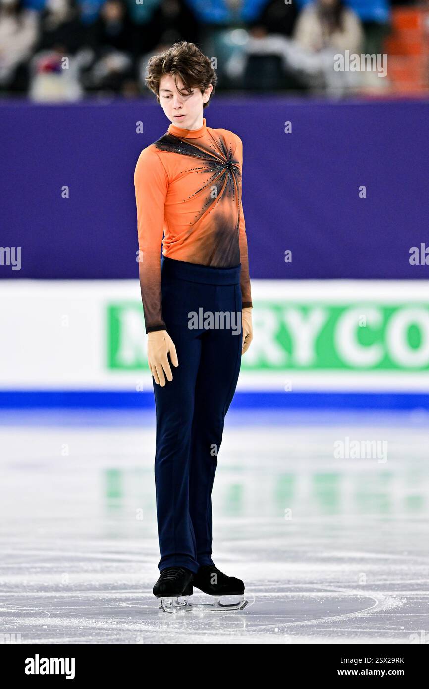 Aleksa RAKIC (CAN), during Men Free Skating, at the ISU Four Continents ...