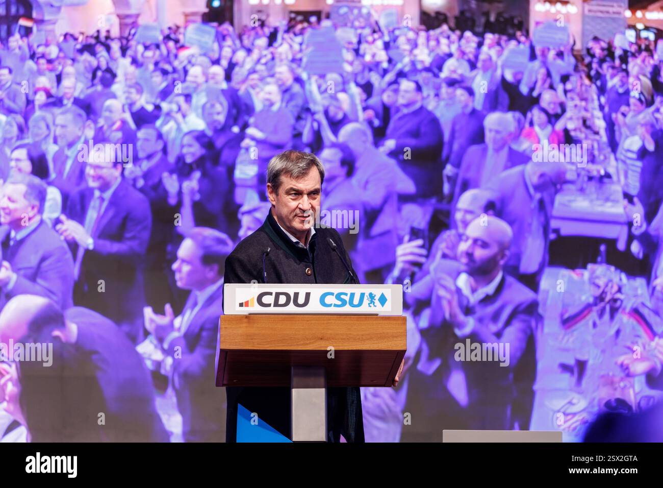 Munich Germany 22nd Feb 2025 Markus S der CSU Party Chairman And munich-germany-22nd-feb-2025-markus-s-der-csu-party-chairman-and