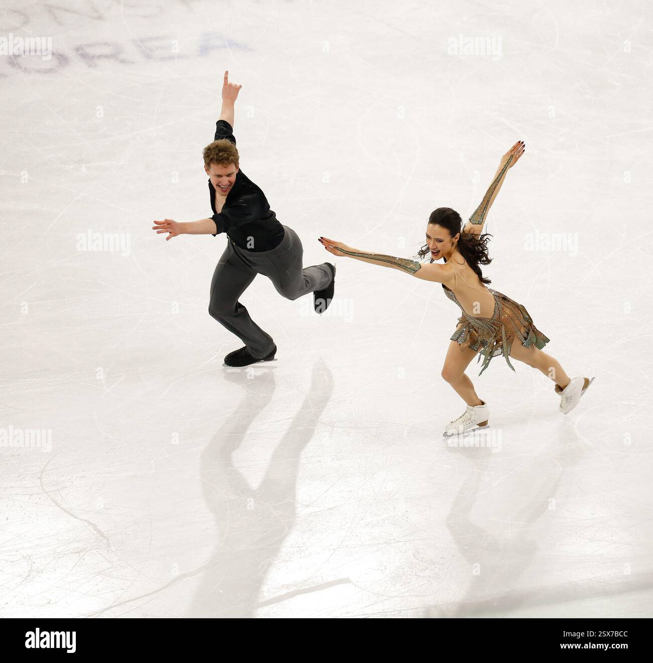 Madison Chock and Evan Bates (USA), Feb 22, 2025 Figure Skating Ice Dance Free Dance at