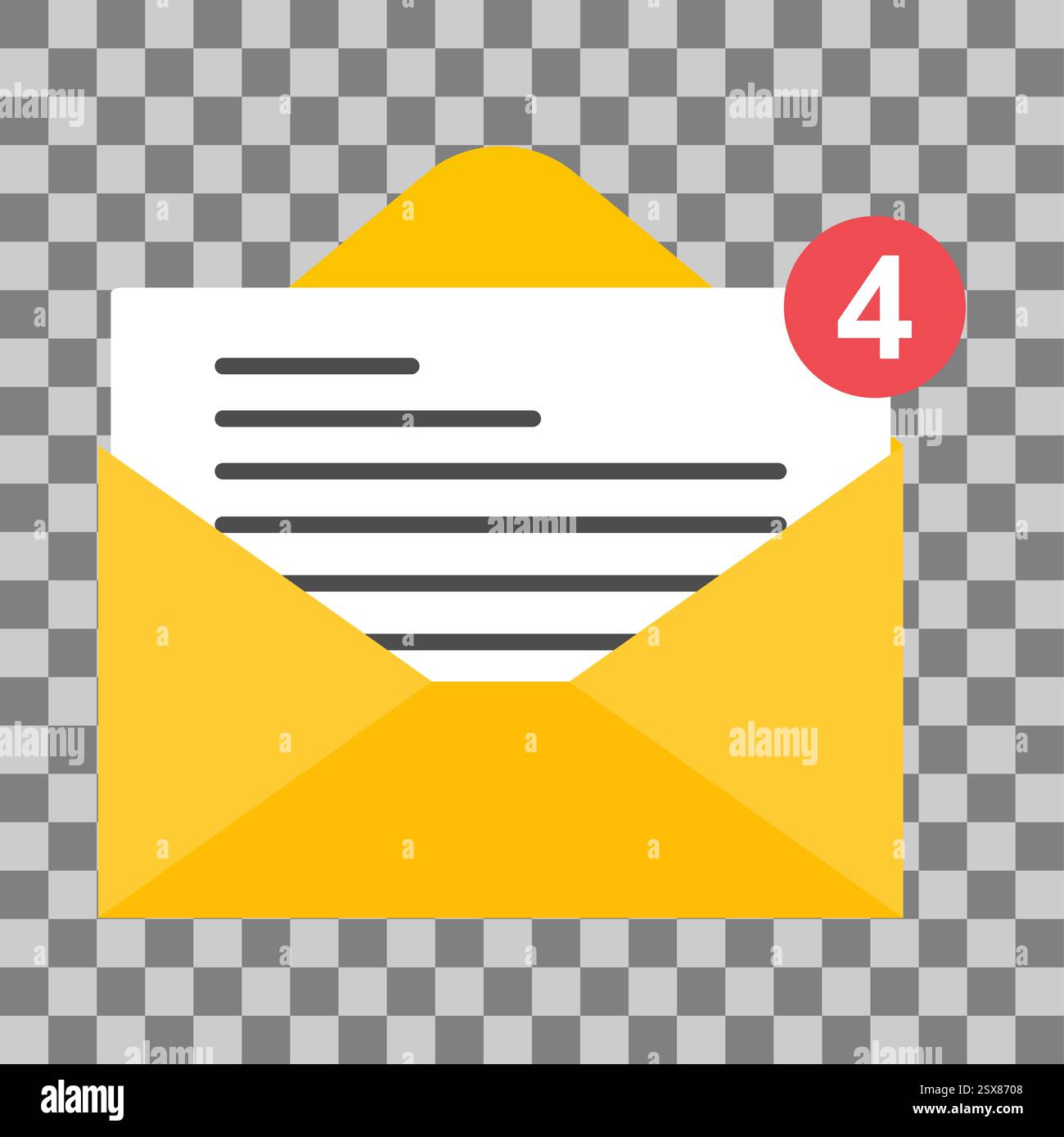 Email business icon, flat web client message sign, mail app vector illustration . Stock Vector
