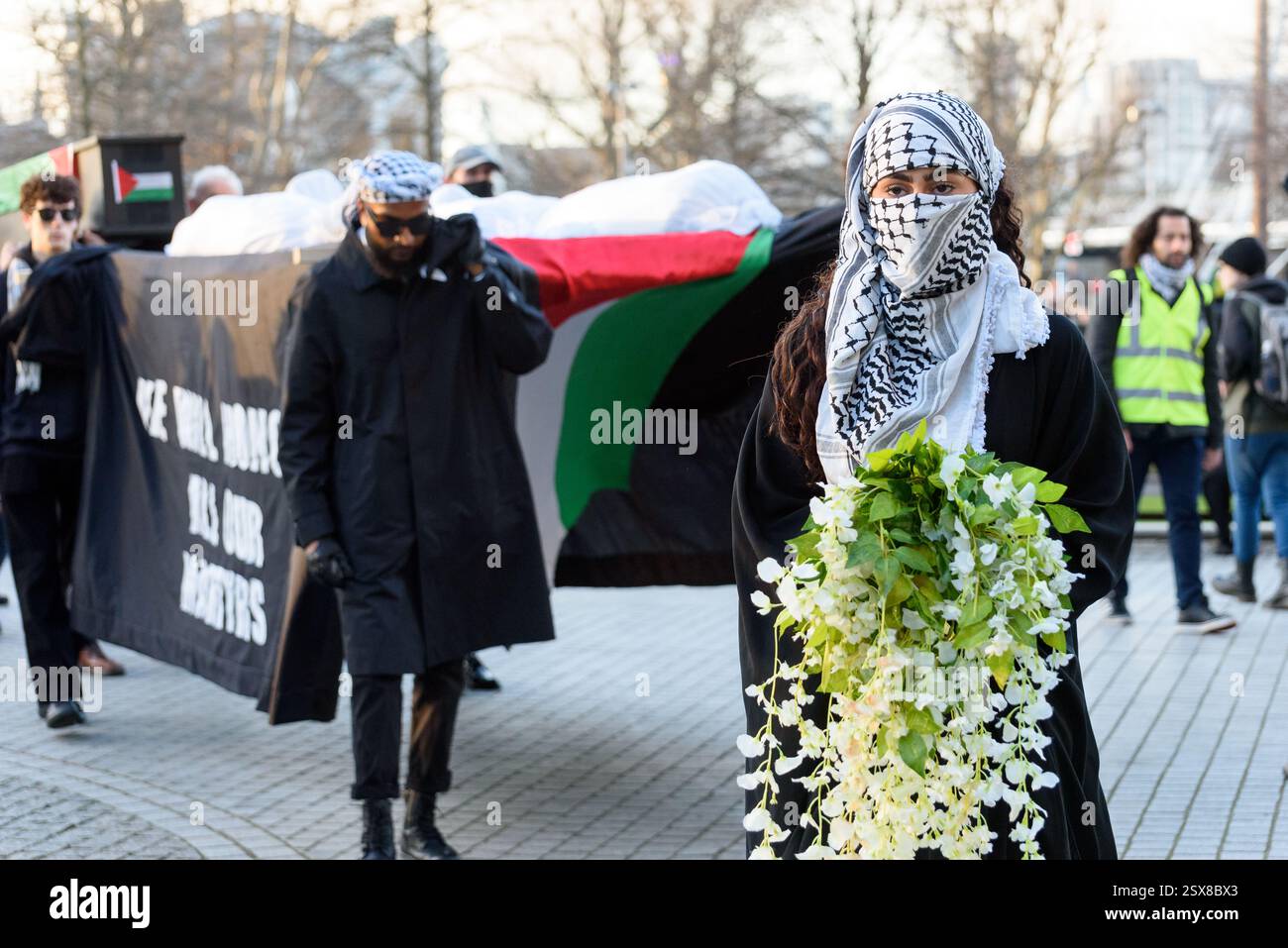 London, UK. 22 February 2025. Palestine Pulse and Health Workers And ...