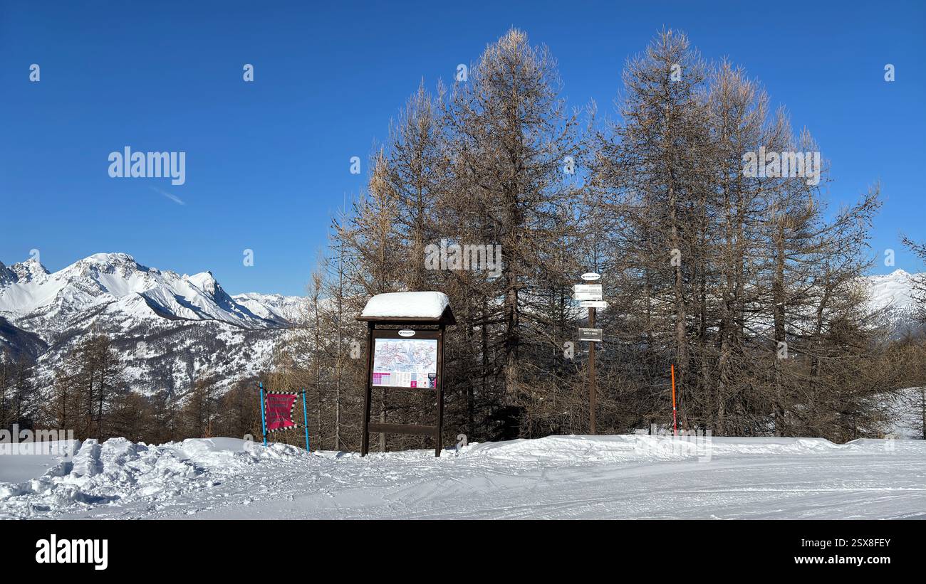 Piedmont Italy Sansicario. Ski resort snow and beautiful mountains. Alps. Alpine Mountain View skiing holiday travel outdoors beautiful winter landsca - Smartphone Captured Stock Image