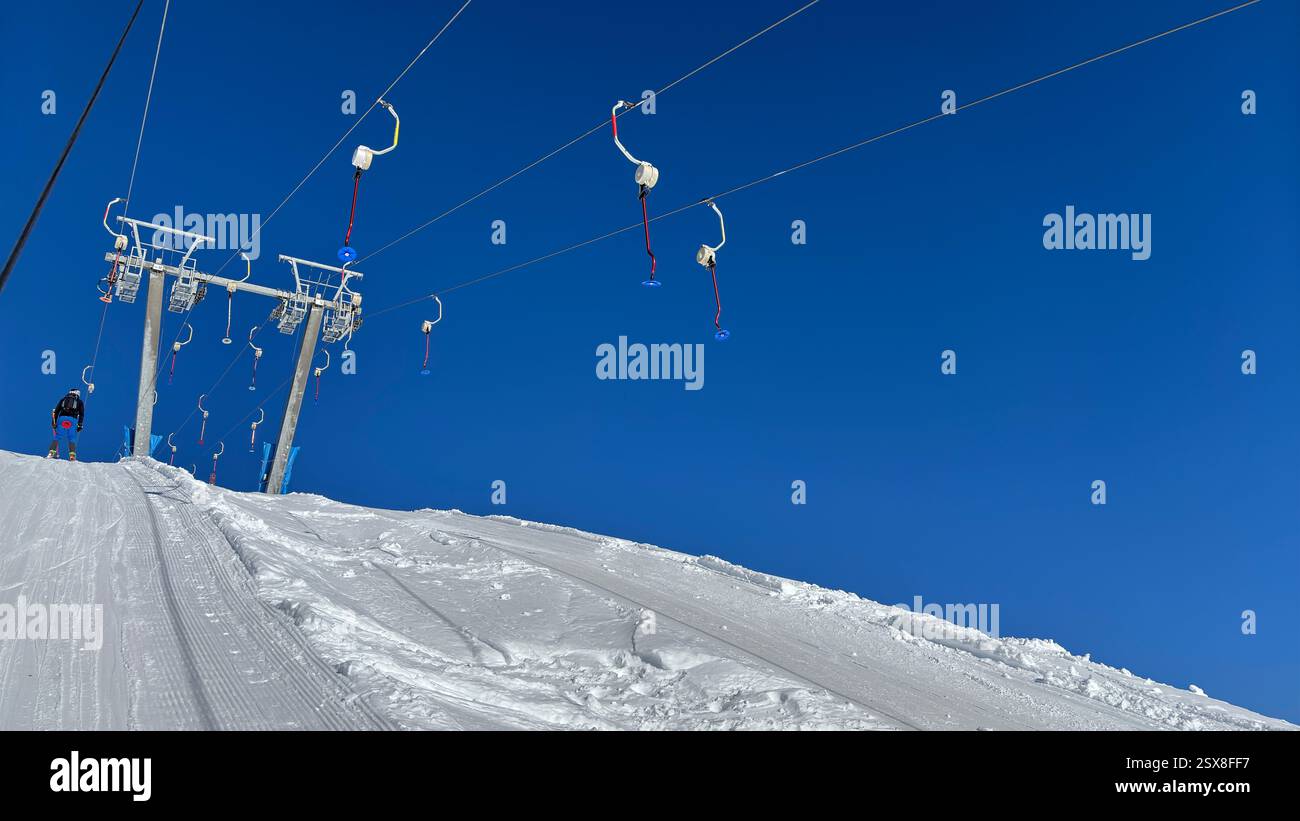 Piedmont Italy Sansicario. Ski resort snow and beautiful mountains. Alps. Alpine Mountain View skiing holiday travel outdoors beautiful winter landsca - Smartphone Captured Stock Image