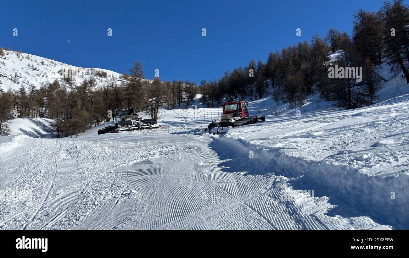 Piedmont Italy Sansicario. Ski resort snow and beautiful mountains. Alps. Alpine Mountain View skiing holiday travel outdoors beautiful winter landsca - Smartphone Captured Stock Image