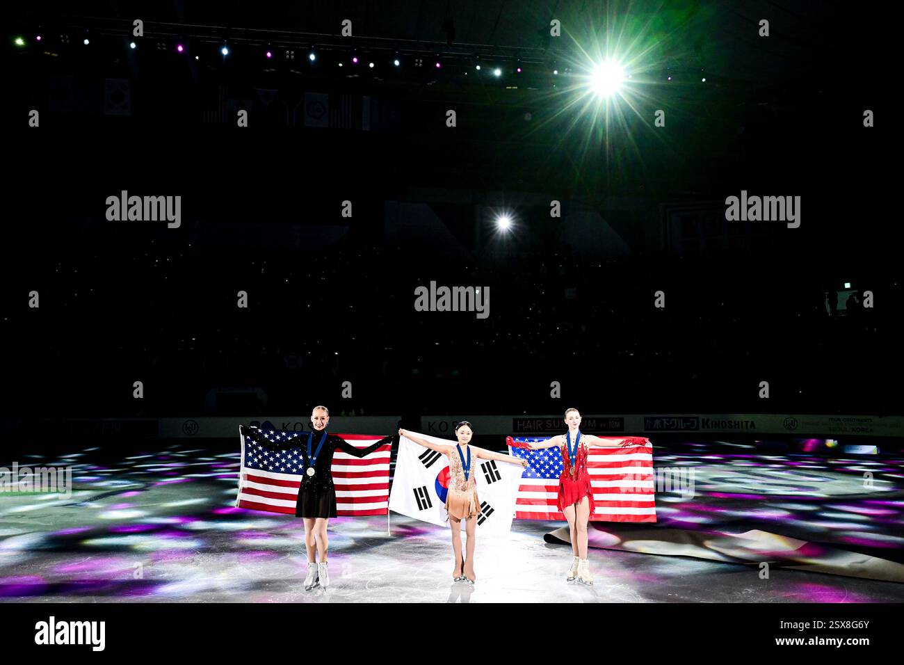 Women Awards, LR, Bradie TENNELL (USA) second place, Chaeyeon KIM (KOR) first place, Sarah