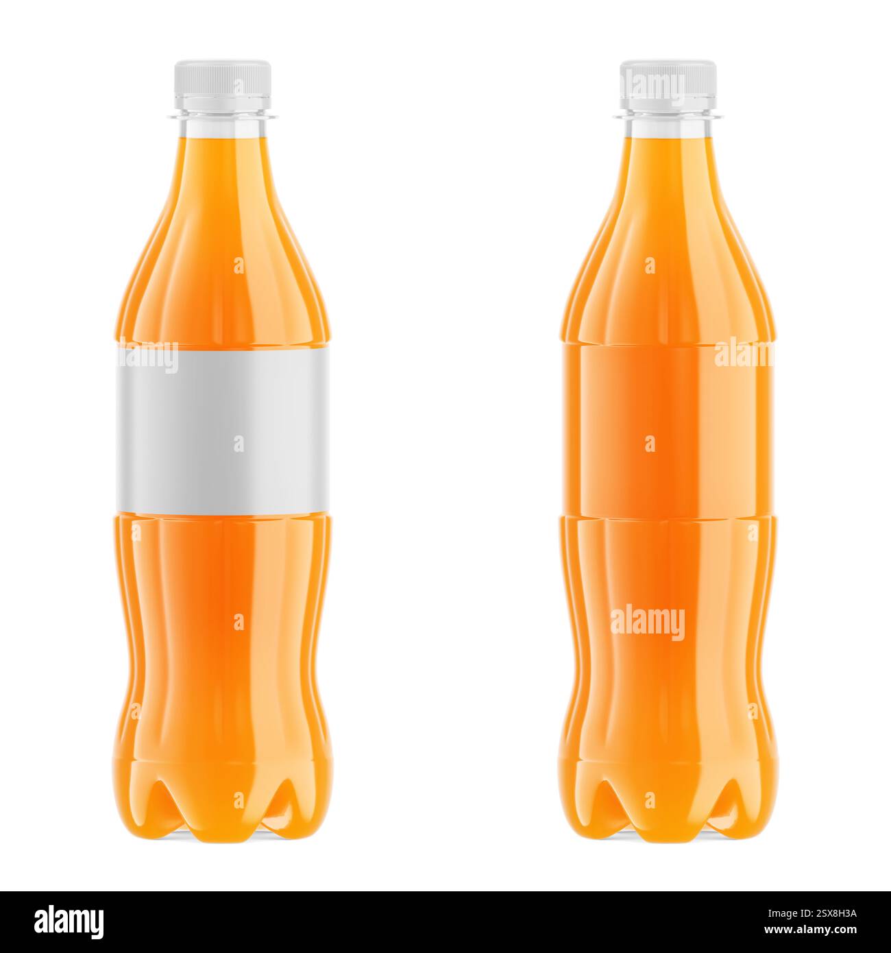 500ml Clear Plastic Drink Bottle Mockup 3D Rendering Stock Photo