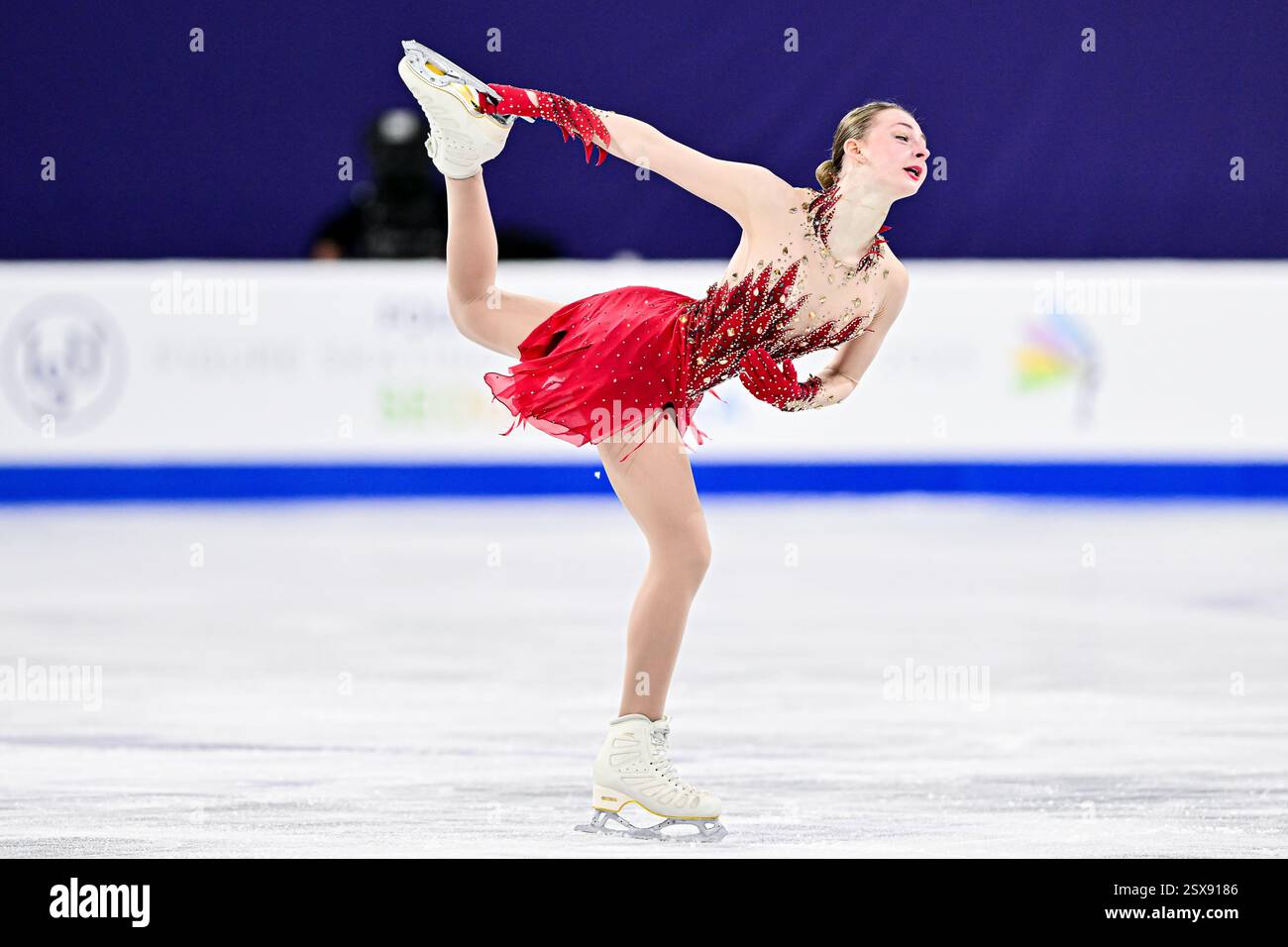 Sarah EVERHARDT (USA), during Women Free Skating, at the ISU Four Continents Figure Skating
