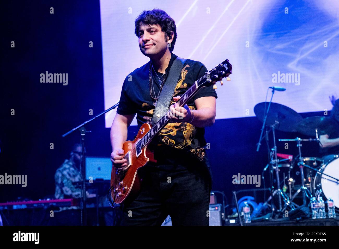 Pete Murano of Trombone Shorty & Orleans Avenue performs during Shorty Gras on Saturday, Feb. 22