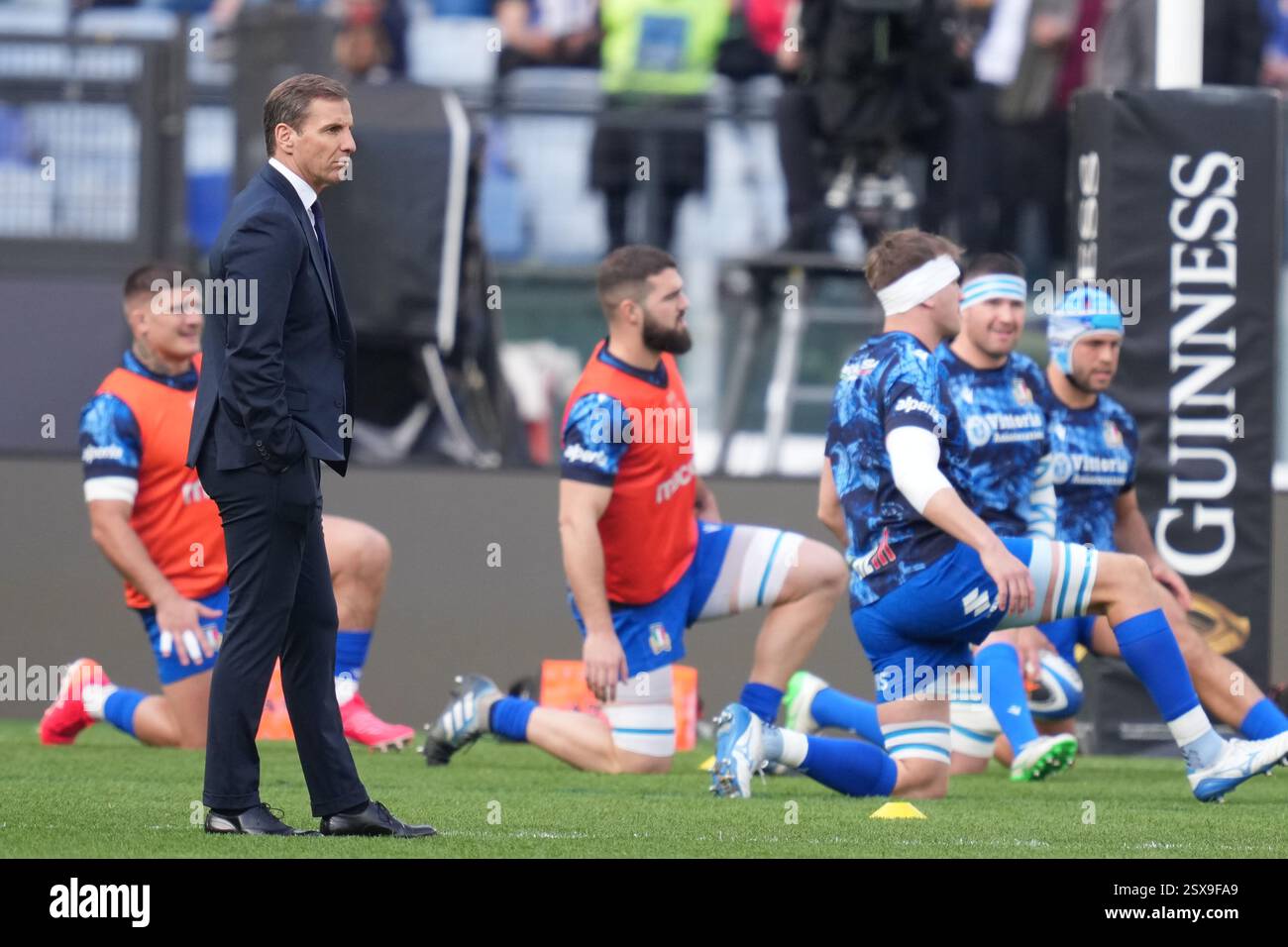 Quesada Rugby Italy's coach Gonzalo Quesada during the Six Nations rugby union match ...