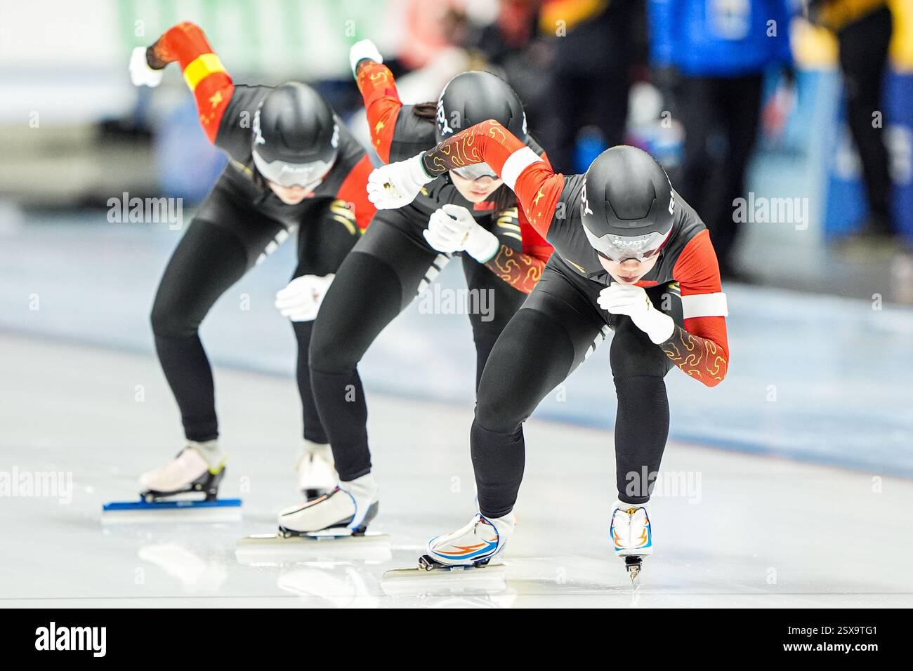 TOMASZOW MAZOWIECKI, POLAND - FEBRUARY 23: Shihui Yu of China, Ruining ...