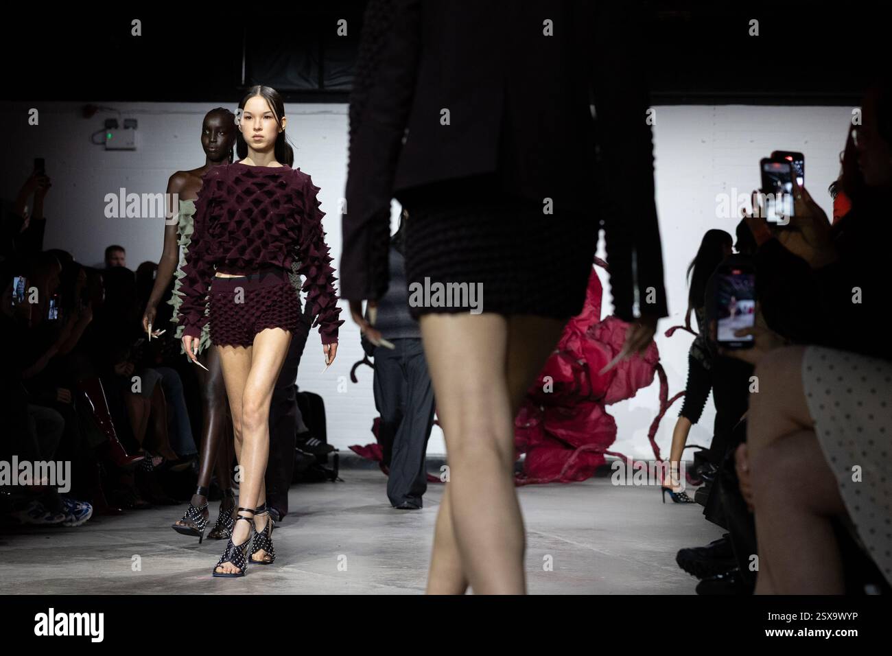 London, UK. Sunday February 23, 2025. Models on the catwalk at the Chet ...