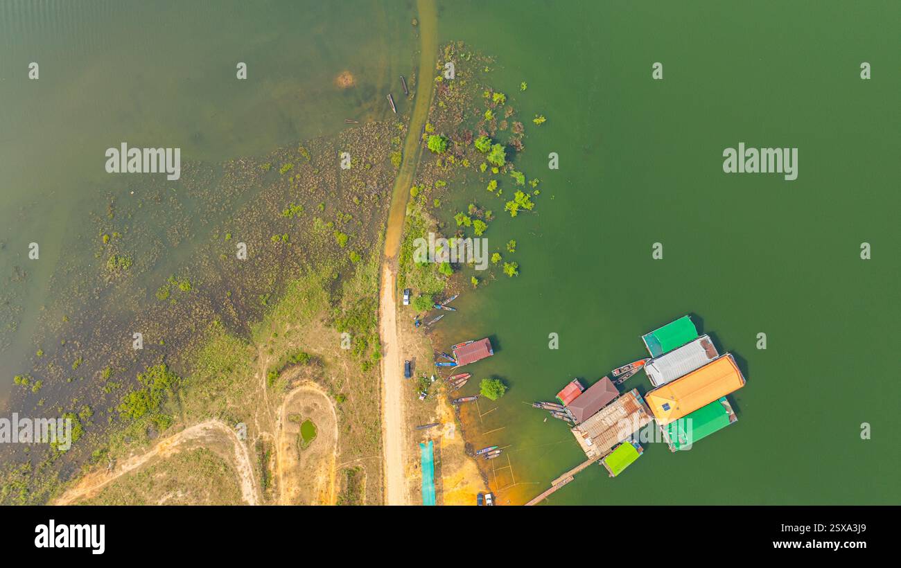 The way of life of the villagers along Doi Tao Lake. A bird's eye view ...