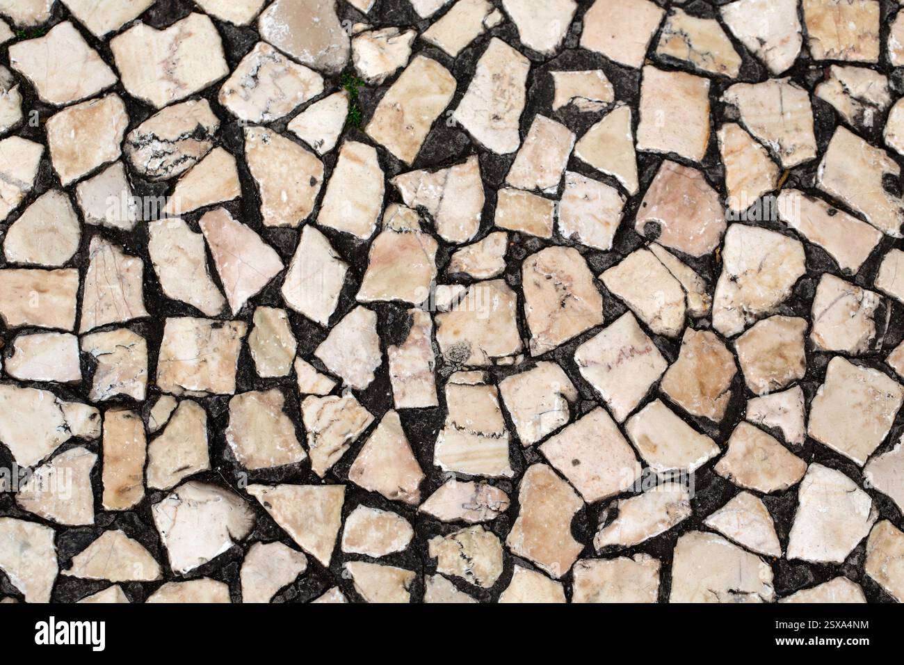 Background texture from Portuguese mosaic pavement Stock Photo