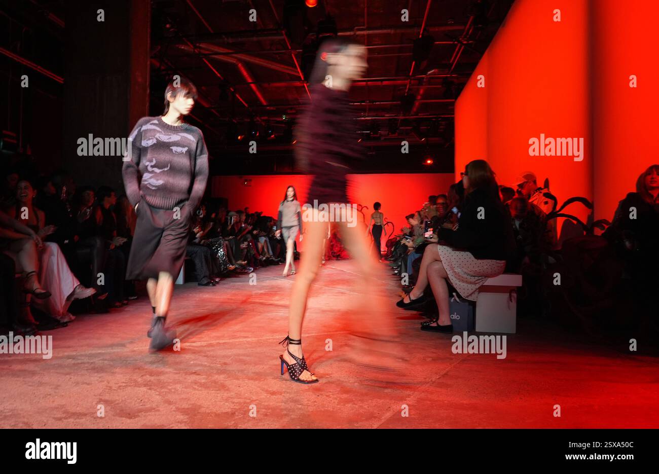 Models on the catwalk during the Chet Lo show at Newgen, central London ...