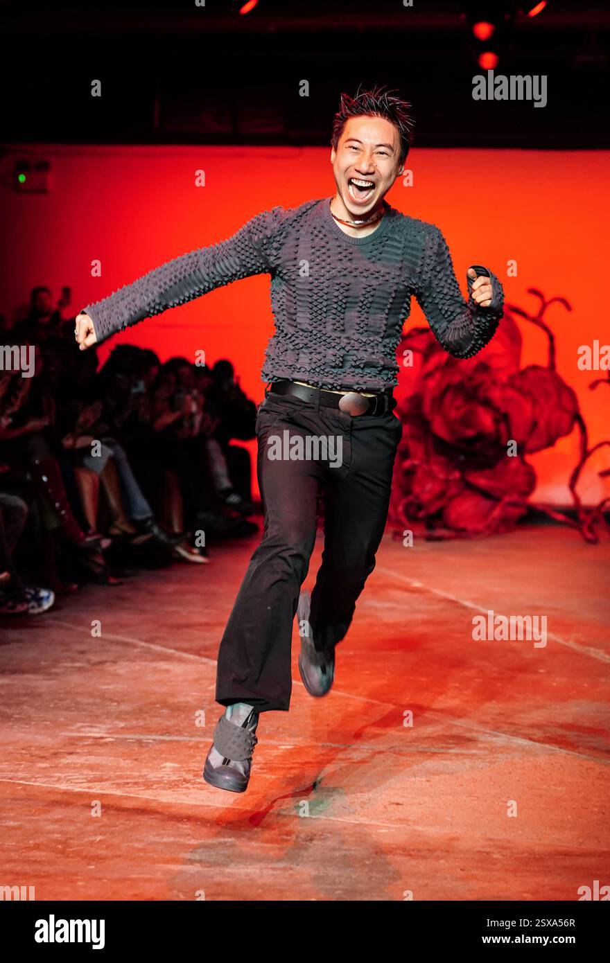 Chet Lo on the catwalk during the Chet Lo show at Newgen, central ...