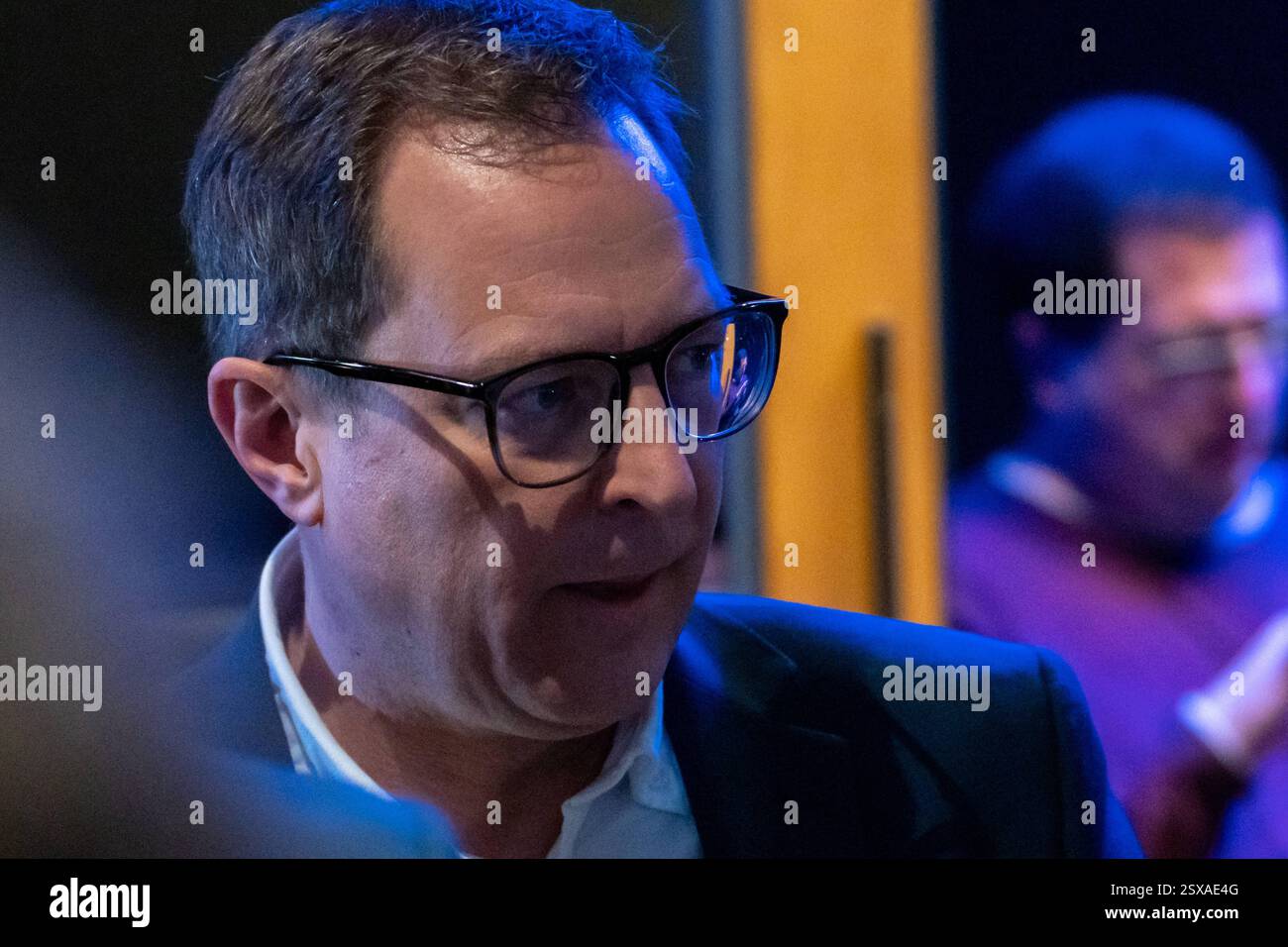 Munich, Bavaria, Germany February 23, 2025 Election party for the