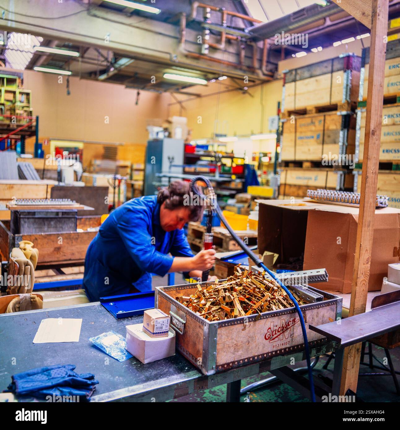 Worker in metal industry Stock Photo