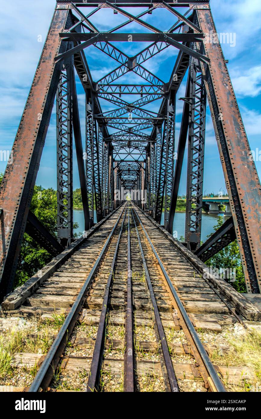 Rusty Train Bridges Bridge with train tracks. The bridge is old and rusty Stock Photo - Alamy
