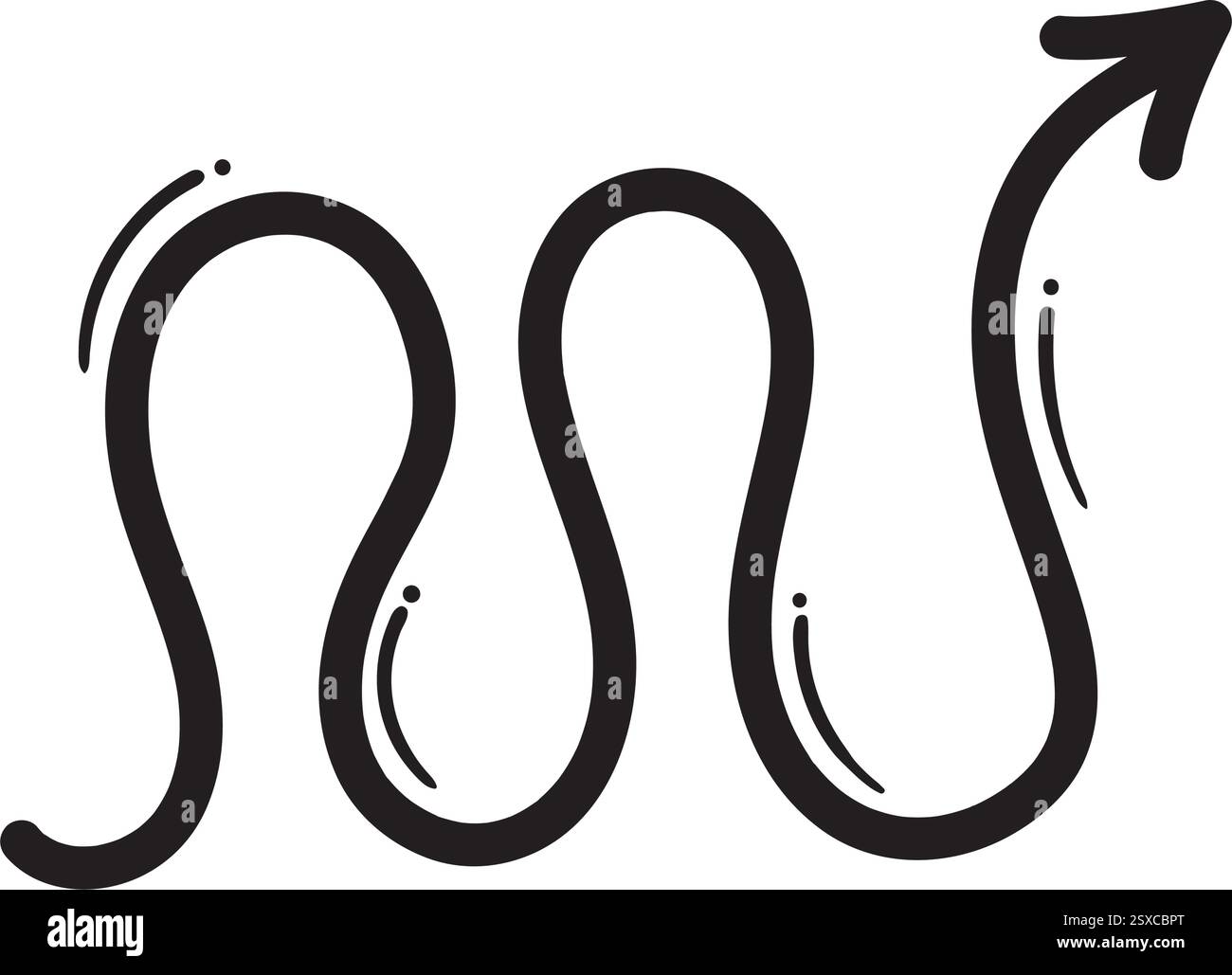 Abstract Lined Arrow Twisting Freeform Artistic Motion Stock Vector ...