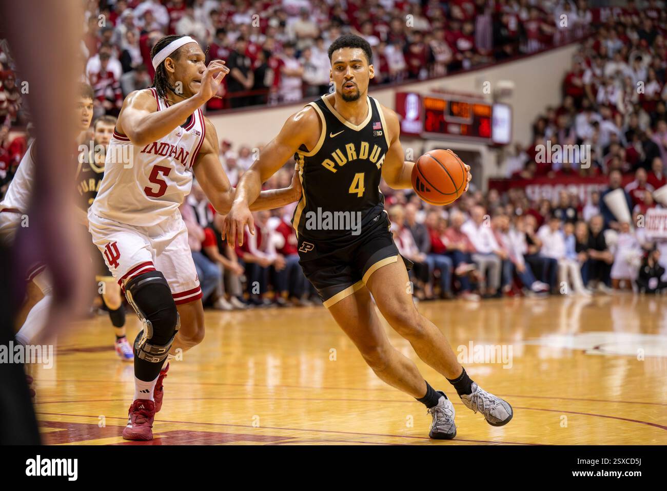 Purdue forward Trey Kaufman-Renn (4) is defended by Indiana forward ...