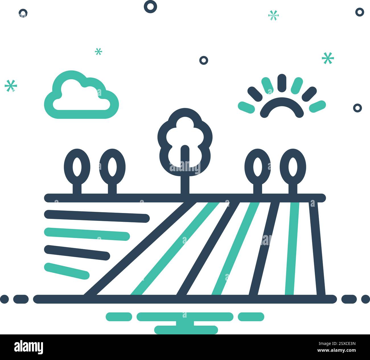 Icon for agriculture, field Stock Vector