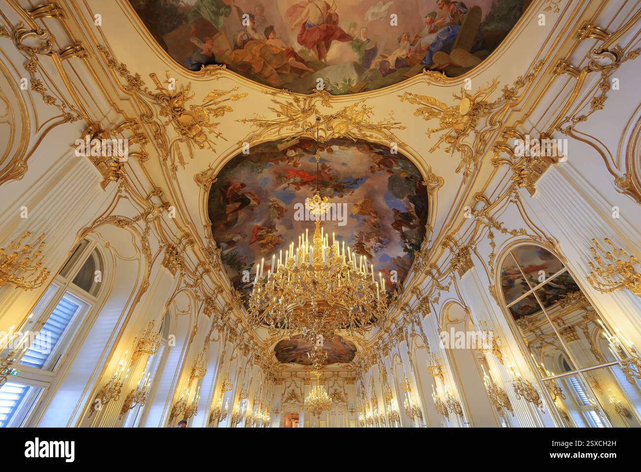 Austria Rococo Schonbrunn Palace (Schloss Schonbrunn), a summer palace with rococo ...