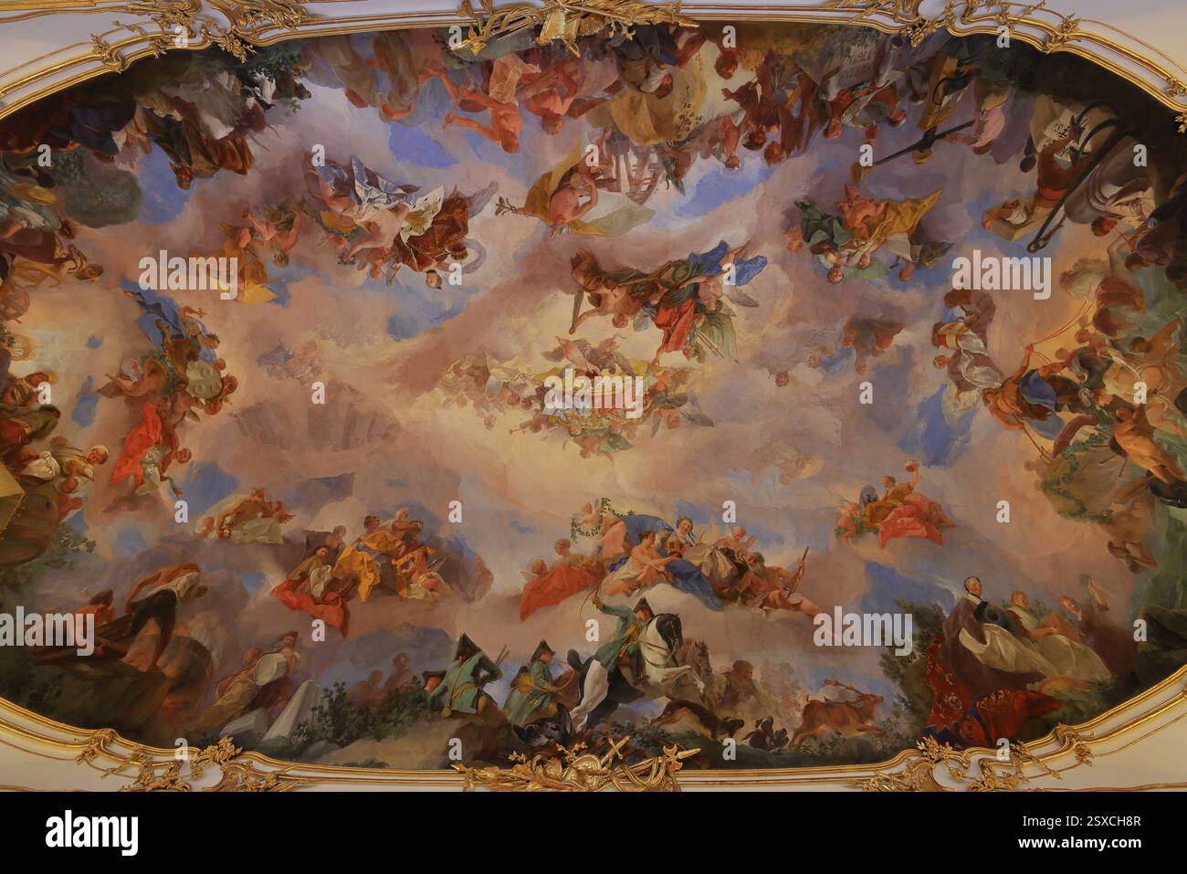 Austria Rococo Schonbrunn Palace (Schloss Schonbrunn), a summer palace with rococo ...